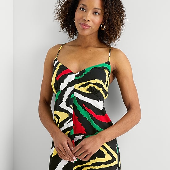 Hope & Wonder Juneteenth Womens Sleeveless Maxi Dress