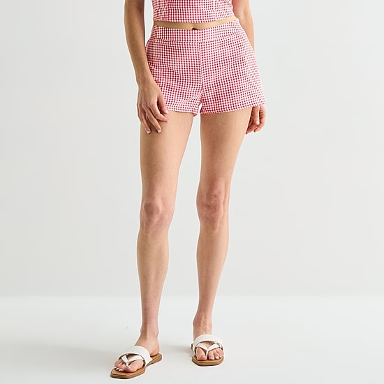 Arizona Womens Mid Rise Juniors Pull-On Short