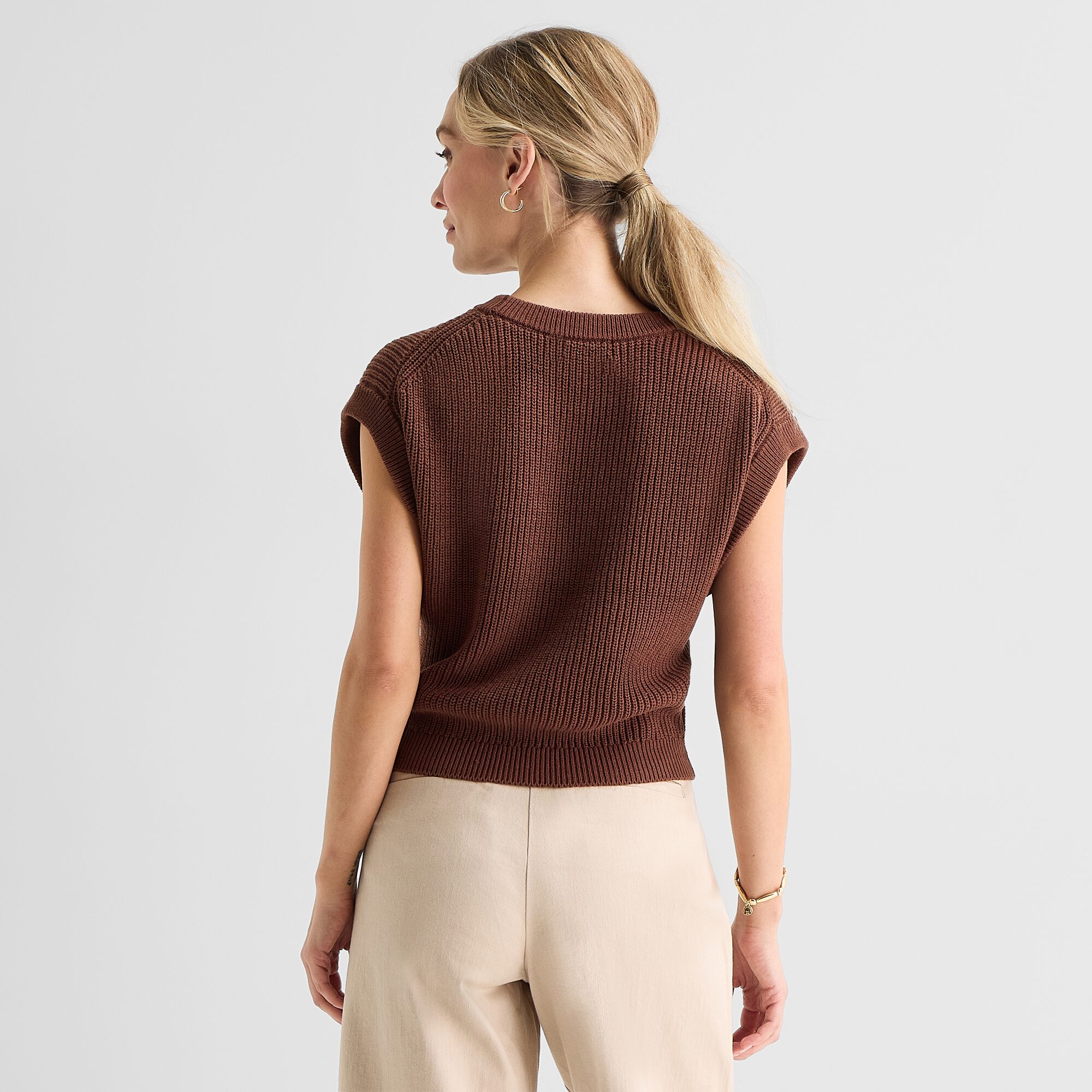 Liz Claiborne Womens Crew Neck Short Sleeve Pullover Sweater