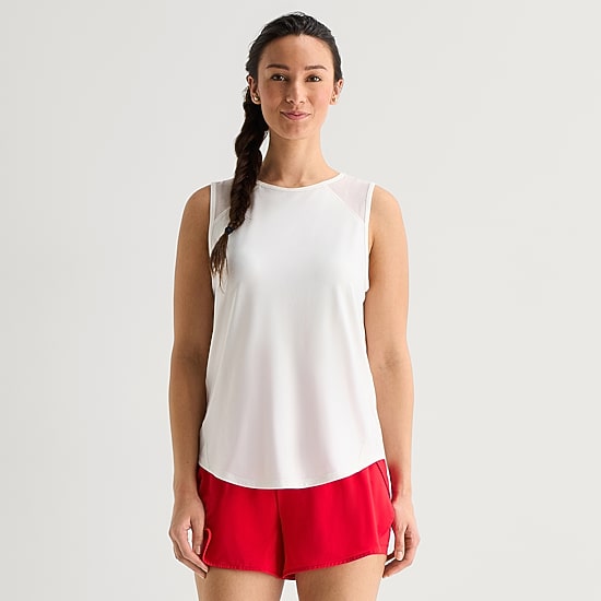 Xersion Mesh Womens Crew Neck Sleeveless Active Tank Top