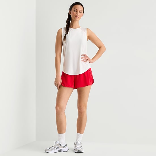 Xersion Mesh Womens Crew Neck Sleeveless Active Tank Top