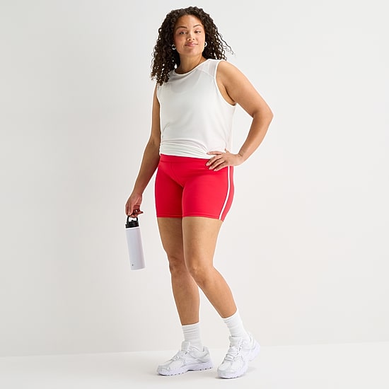 Xersion EverUltra™ Womens 6" High Rise Plus Stretch Fabric Quick Dry Bike Short