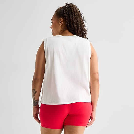 Xersion Womens Crew Neck Sleeveless Active Plus Tank Top