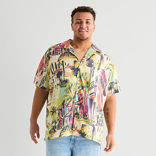 Arizona Men's Short Sleeve Button-Down Shirt, Big & Tall, 60% Off