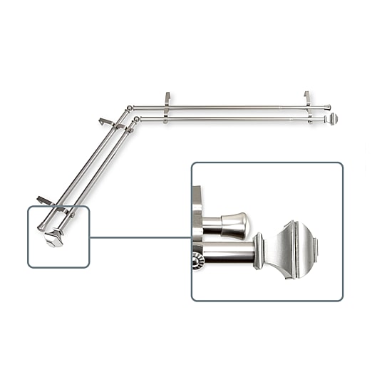 Rod Desyne Marion Corner Double Curtain Rod