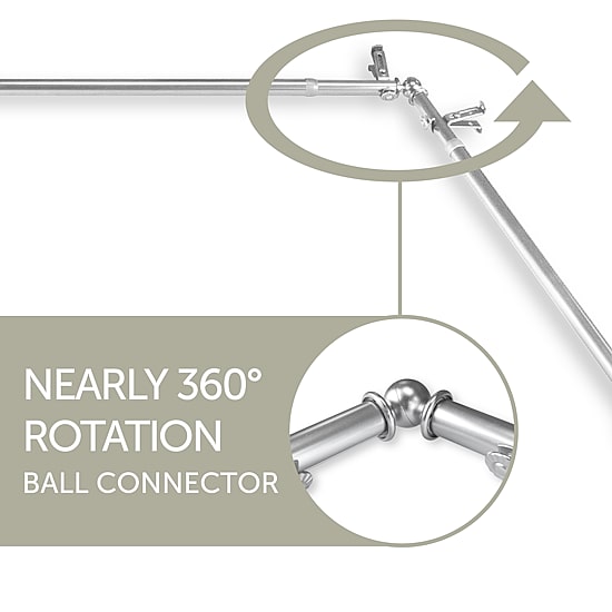 Rod Desyne Marion Corner Double Curtain Rod