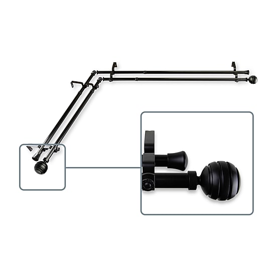 Rod Desyne Poise Corner Double Curtain Rod