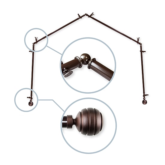 Rod Desyne Poise 4 Sided Bay Window Rod
