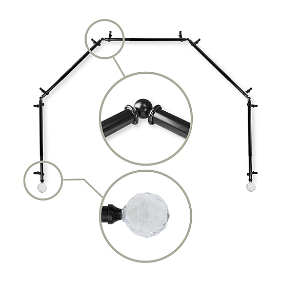 Rod Desyne Faceted 5 Sided Bay Window Rod