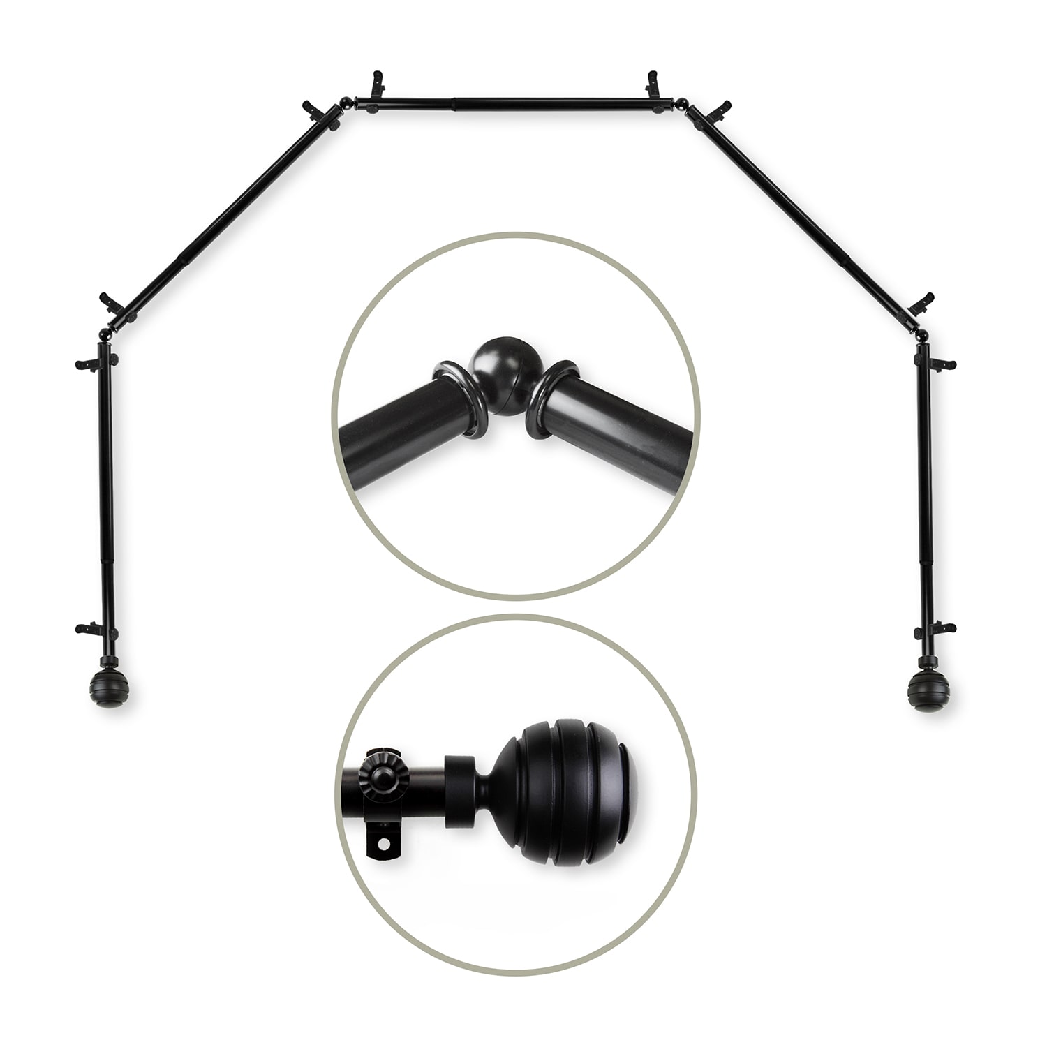 Rod Desyne Poise 5 Sided Bay Window Rod