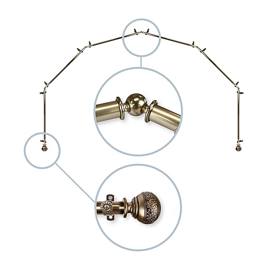 Rod Desyne Naomi 6 Sided Bay Window Rod