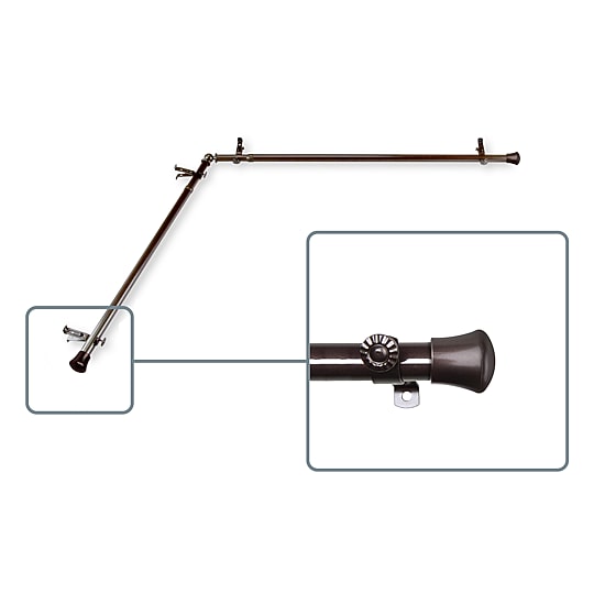Rod Desyne Corner 13/16 IN Adjustable Curtain Rod