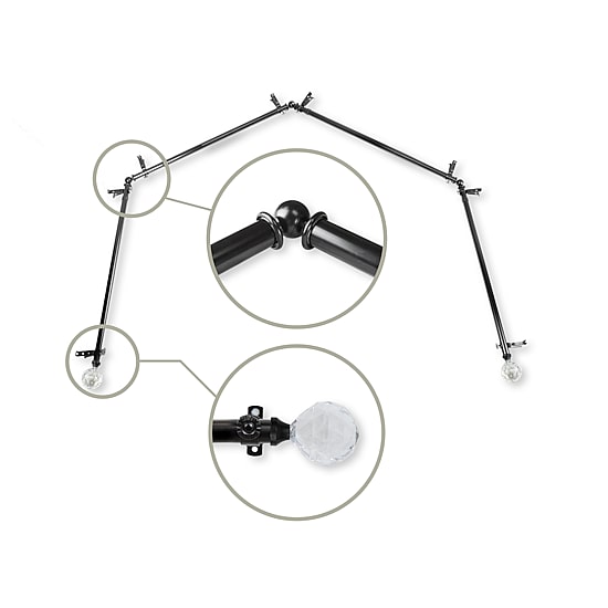 Rod Desyne Faceted 4 Sided Bay Window Rod