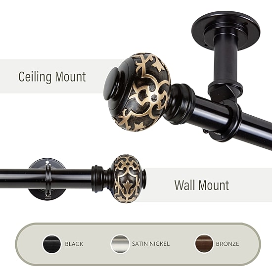 Rod Desyne Maple Ceiling Curtain Rod