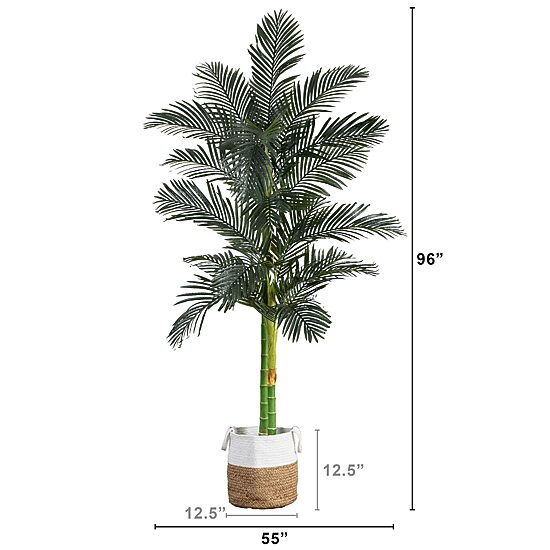 Nearly Natural 8' Golden Cane Palm Artificial Plant