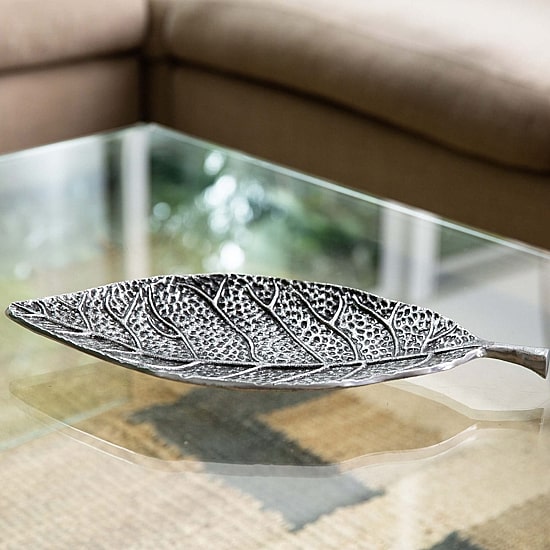 Nearly Natural 16" Antique Leaf Decorative Tray