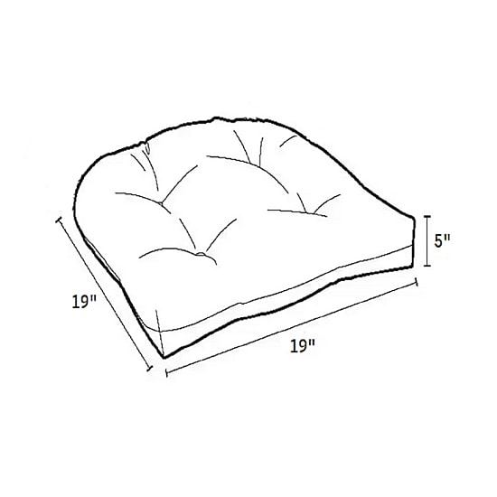 Sweet Home Collection™ Patio Cushions Indoor/Outdoor Reversible Chair Pads Tufted 19" x 19"