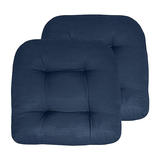 Sweet Home Collection™ Patio Cushions Indoor/Outdoor Reversible Chair Pads Tufted 19" x 19"