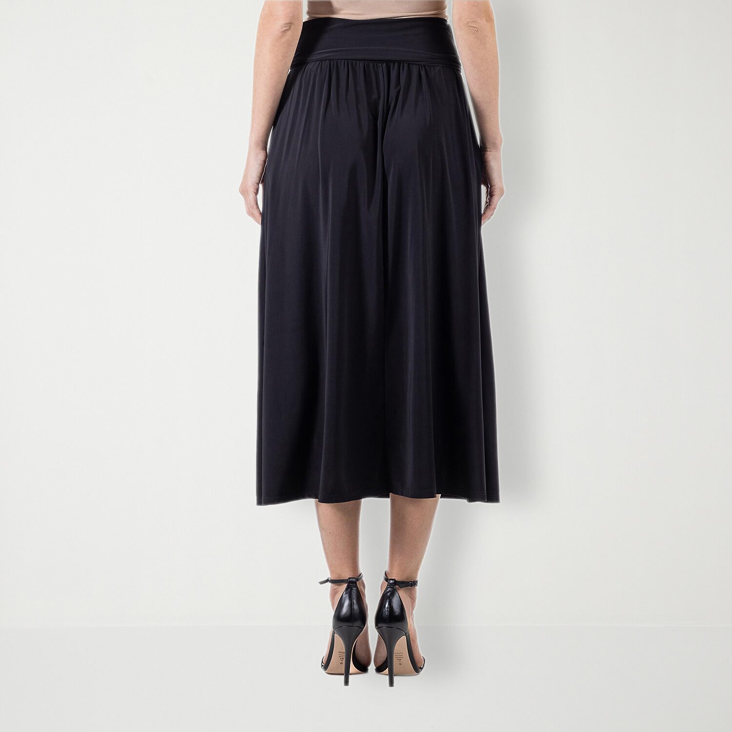 24seven Comfort Apparel Womens STRETCH FABRIC Maxi Skirt