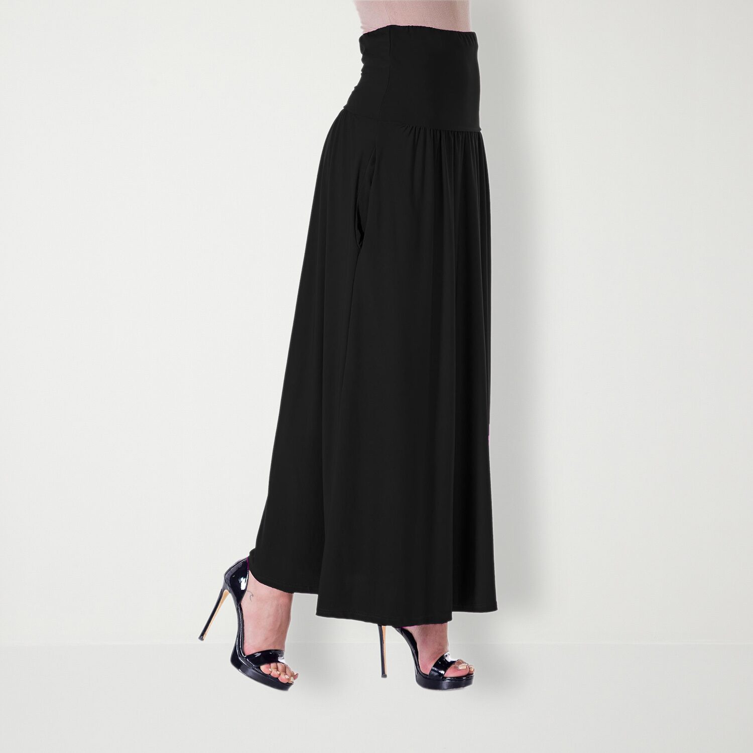 24seven Comfort Apparel Womens STRETCH FABRIC Maxi Skirt