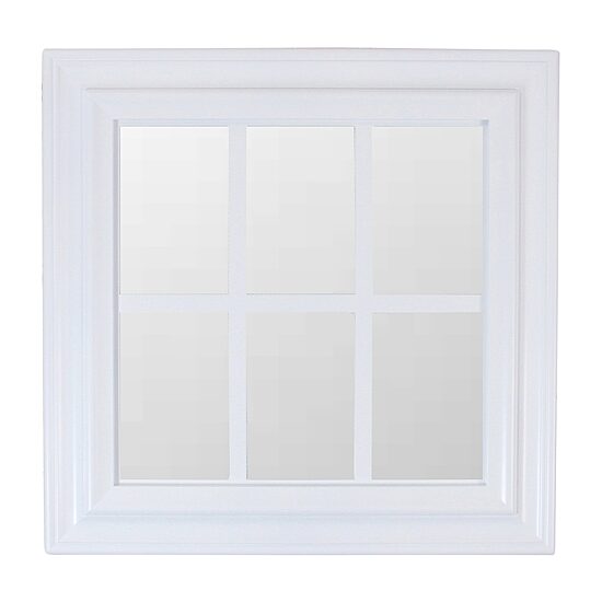 Northlight 17.5" White Mullions Square Wall Mirror