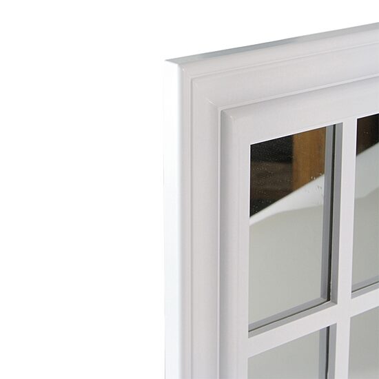 Northlight 17.5" White Mullions Square Wall Mirror