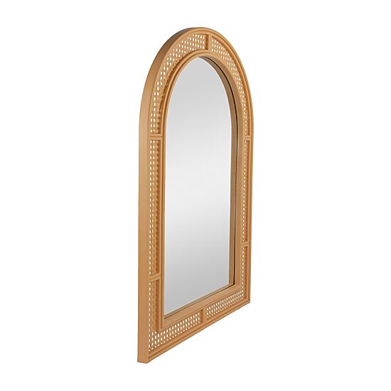 Northlight 36" Arched Lattice Weaved Wall Mirror