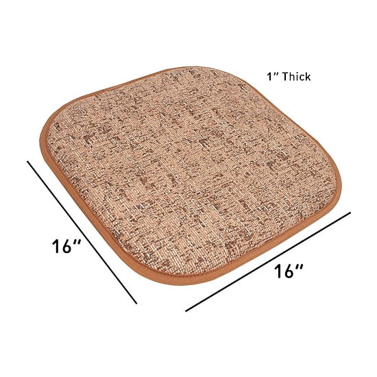 Sweet Home Collection™ Broadway Memory Foam No Slip Back 16" x 16" Chair Pad Cushion
