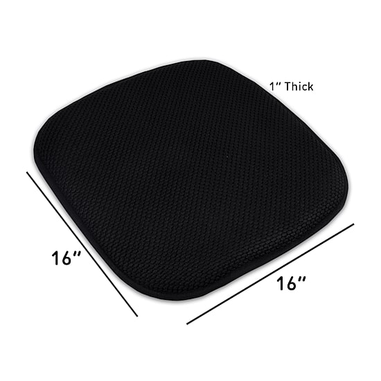 Sweet Home Collection™ Honeycomb Memory Foam No Slip Back 16" x 16" Chair Pad Cushion