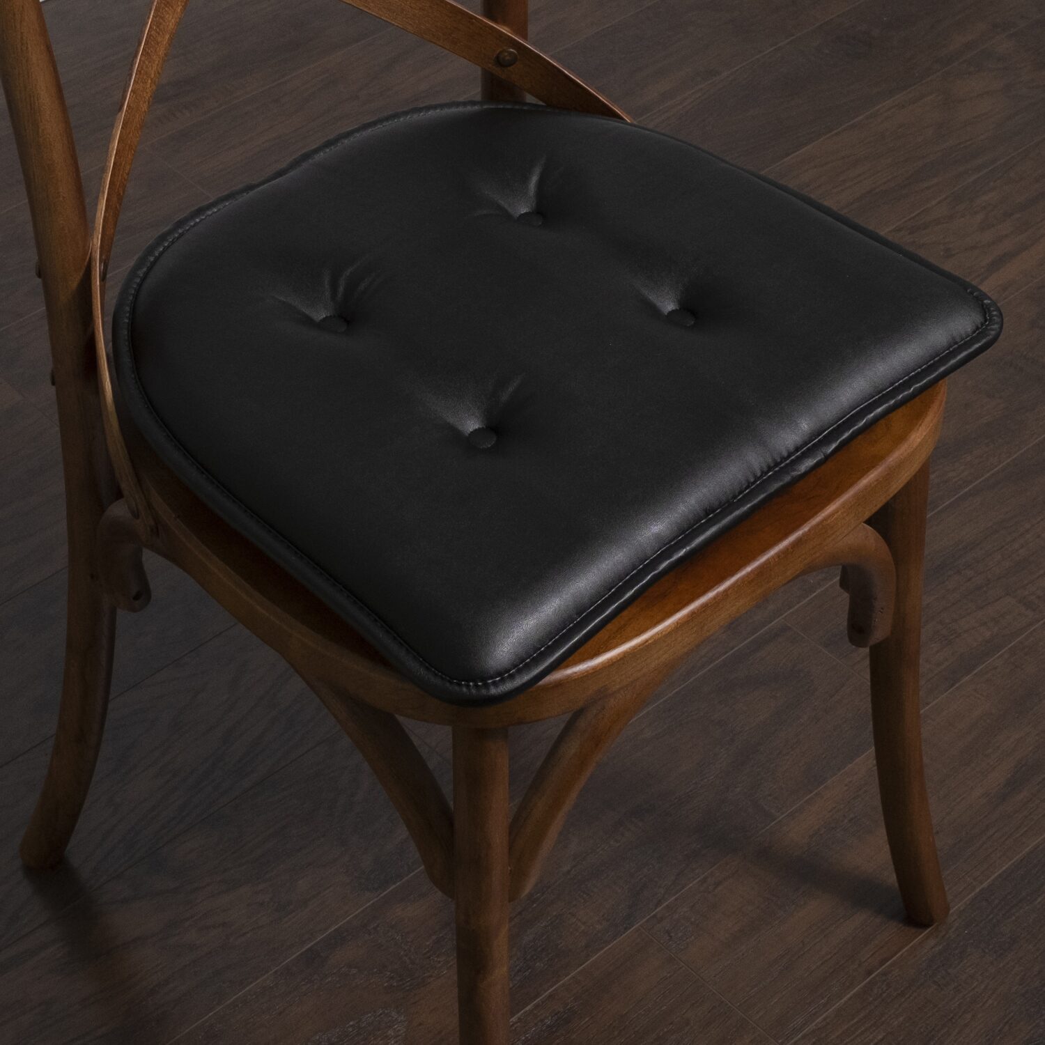 Sweet Home Collection™ U-Shape Faux Leather No Slip Memory Foam Chair Cushion 16" x 17"