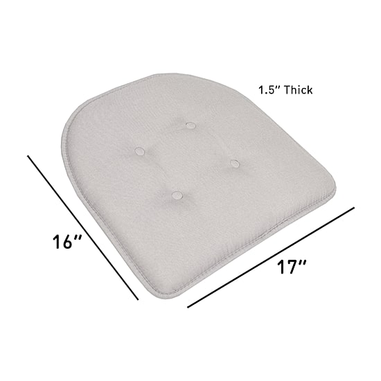 Sweet Home Collection™ Solid Color U Shaped Memory Foam 17" x 16" Chair Cushions