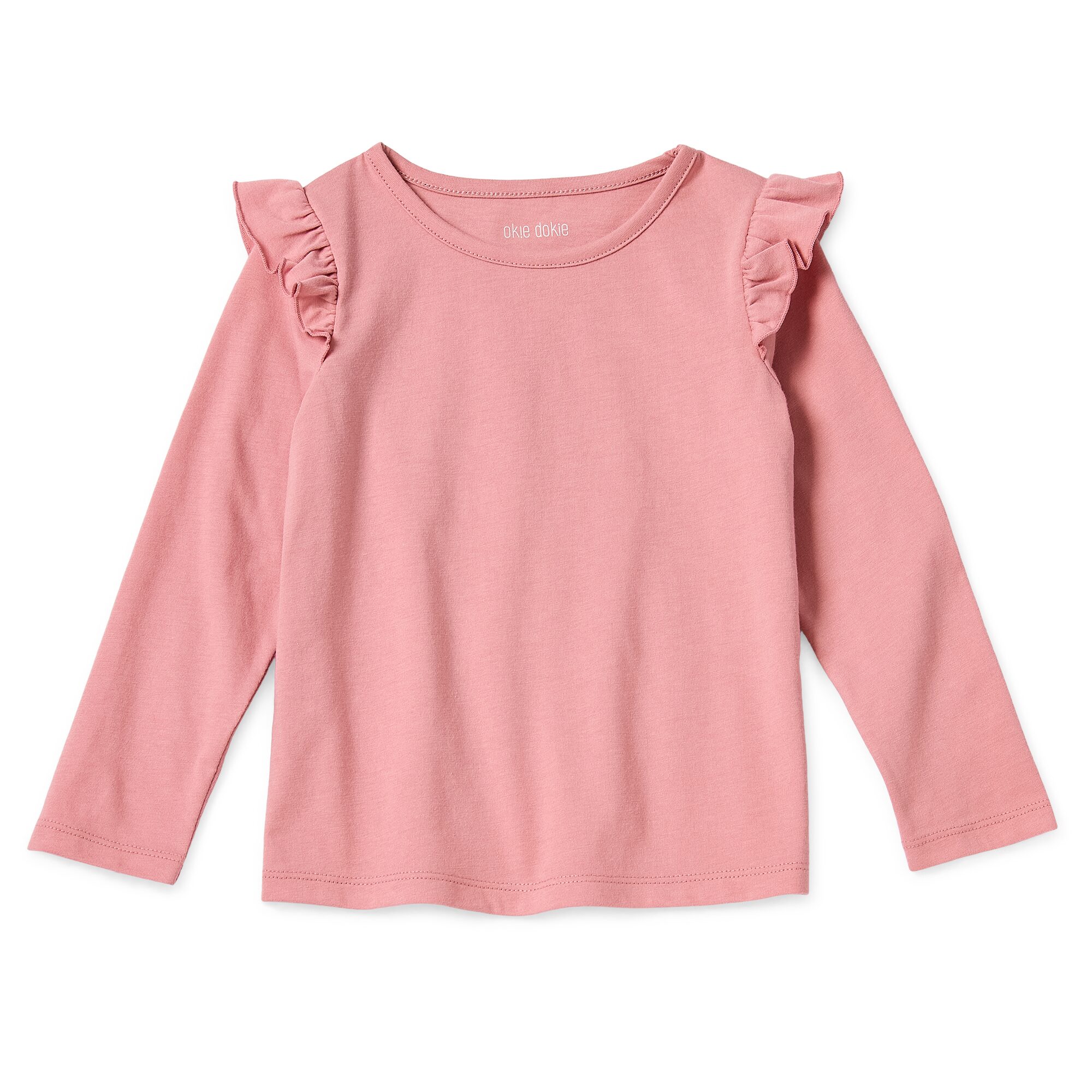 Okie Dokie Toddler & Little Girls Round Neck Long Sleeve T-Shirt