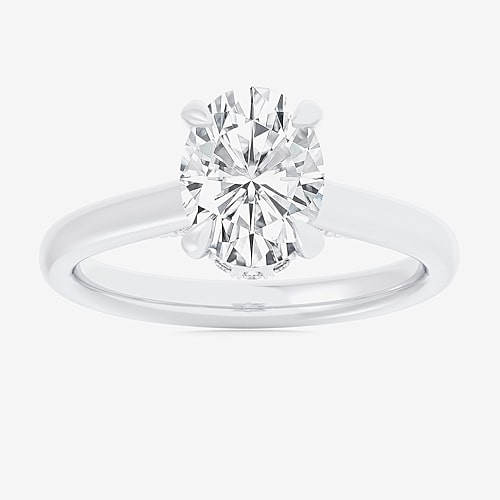 Modern Bride (g-h / Si1-si2) Womens 3 1/4 Ct. T.w. Lab Grown White Diamond 14k Gold Oval Solitaire Engagement Rin