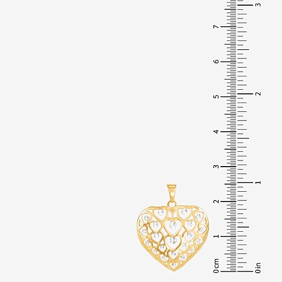 Womens 14K Gold Heart Pendant
