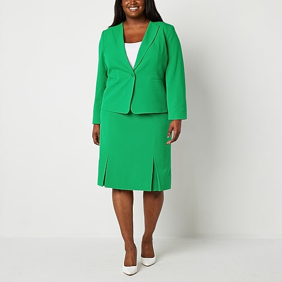 Black Label by Evan-Picone Womens Plus Suit Skirt