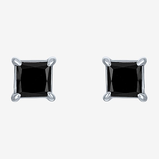 1 CT. T.W. Natural Black Diamond 10K Gold 5mm Stud Earrings
