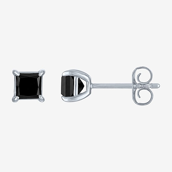 1 CT. T.W. Natural Black Diamond 10K Gold 5mm Stud Earrings