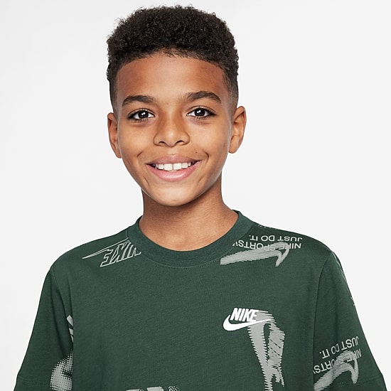 Nike Club Big Kid Unisex Crew Neck Short Sleeve Regular Fit Graphic T-Shirt