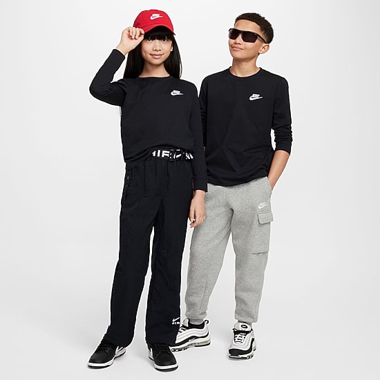 Nike Futura Big Kid Unisex Crew Neck Long Sleeve Active T-Shirt