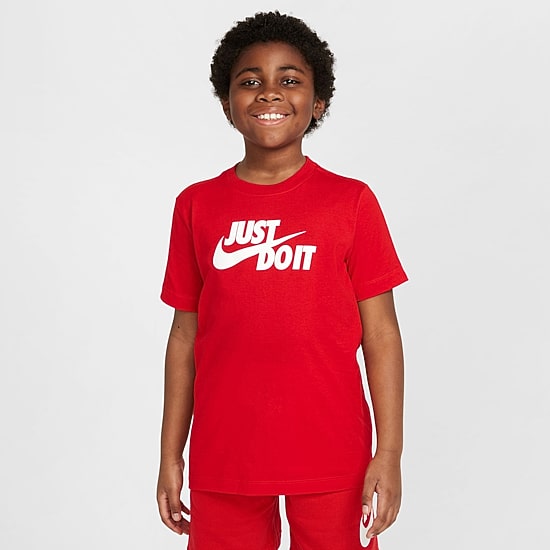 Nike Club Just Do It Big Kid Unisex Crew Neck Short Sleeve Regular Fit Graphic T-Shirt