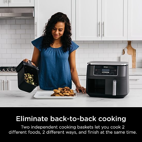 Ninja Foodi 6-in-1 8 Quart 2-Basket Air Fryer with DualZone Technology