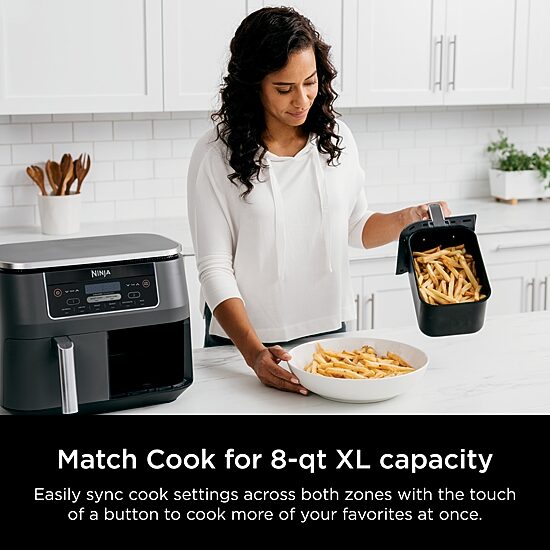 Ninja Foodi 6-in-1 8 Quart 2-Basket Air Fryer with DualZone Technology