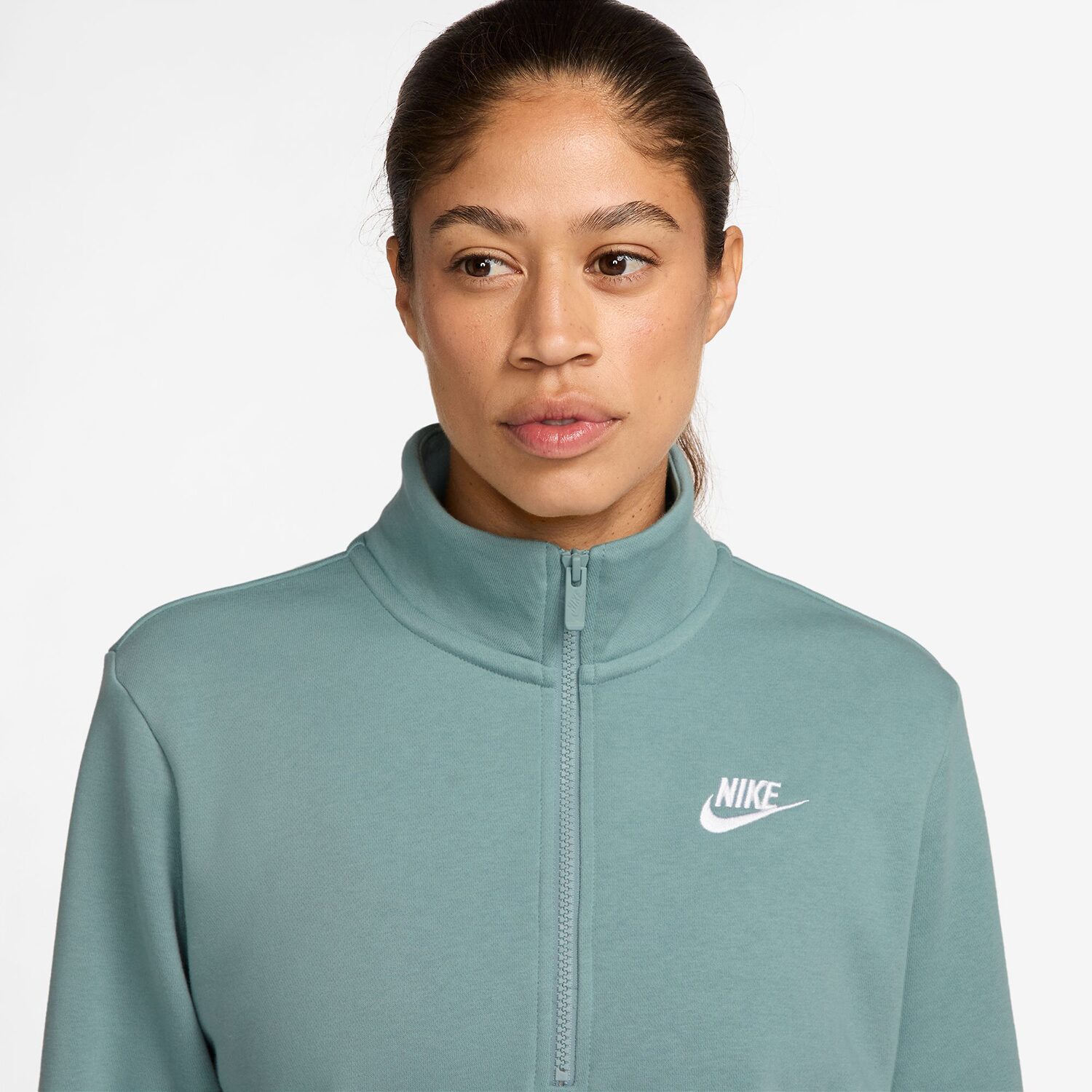 Nike Womens Mock Neck Long Sleeve Active Quarter-Zip Pullover