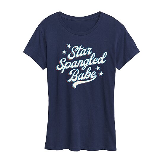 Womens Crew Neck Short Sleeve Regular Fit Graphic T-Shirt