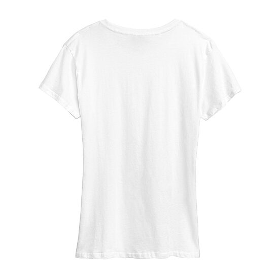 Womens Crew Neck Short Sleeve Regular Fit Graphic T-Shirt