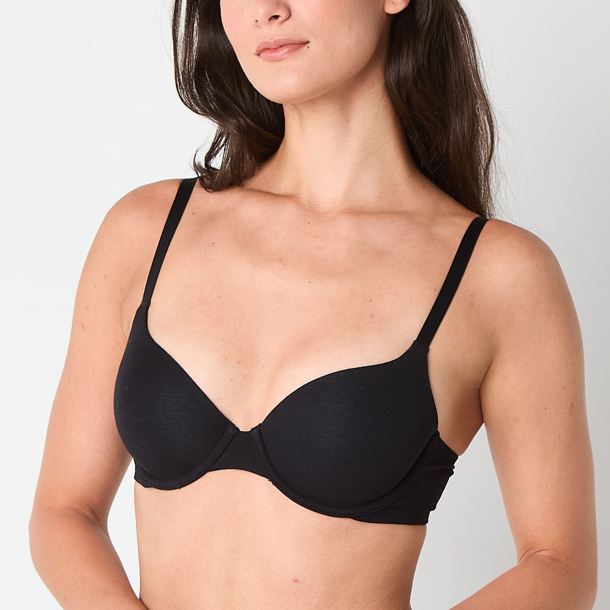 Ambrielle Cotton Womens Medium Support Demi Bra