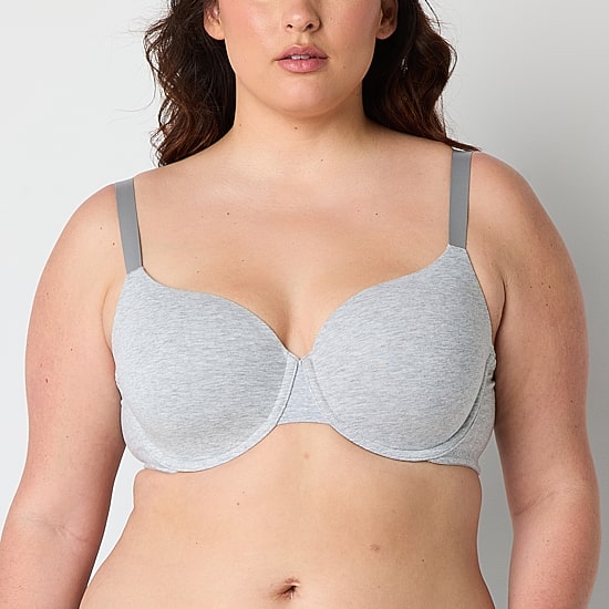 Ambrielle Cotton Womens Medium Support Demi Bra
