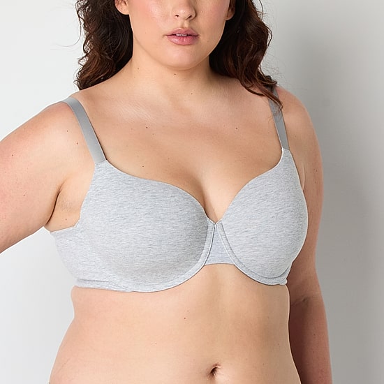Ambrielle Cotton Womens Medium Support Demi Bra