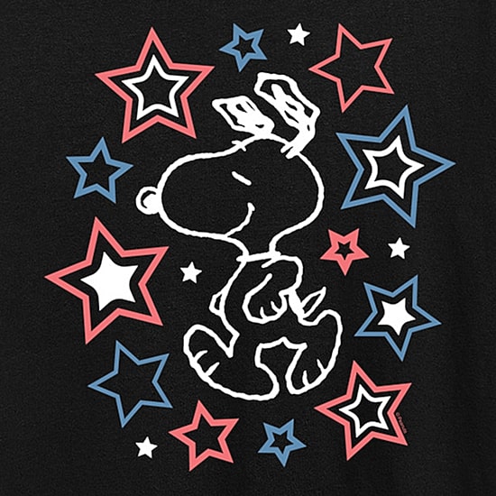 Womens Crew Neck Short Sleeve Regular Fit Peanuts Graphic T-Shirt