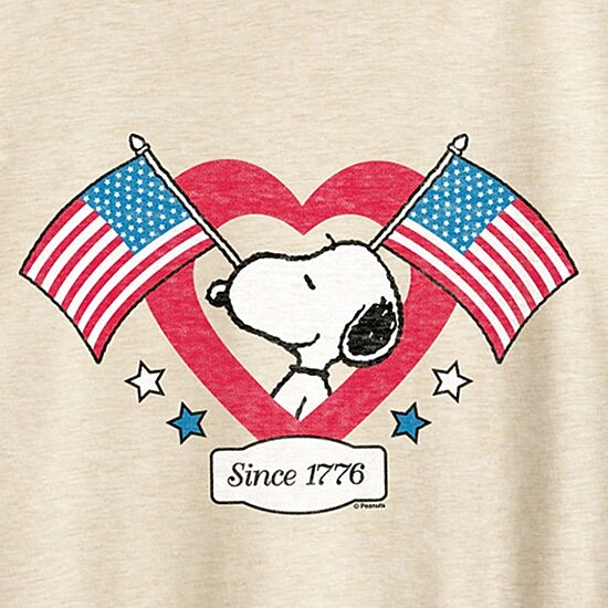 Womens Crew Neck Short Sleeve Regular Fit Peanuts Graphic T-Shirt